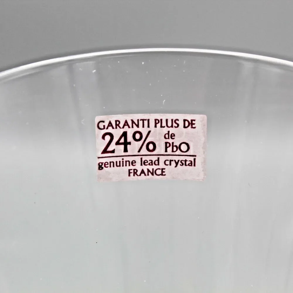 Crystal D'Arques Garanti Plus DE France Genuine Lead Crystal Wine Glasses Red